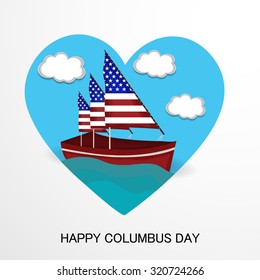 Vector illustration for Columbus Day on abstract background.
