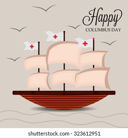 Vector illustration for Columbus Day on abstract background.