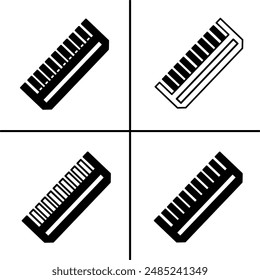 Vector illustration of comb icon for business. Stock vector design.
