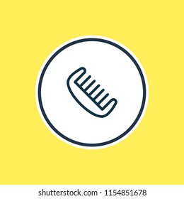 Vector illustration of comb icon line. Beautiful pet element also can be used as brush icon element.