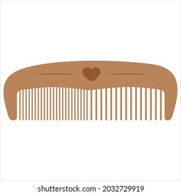 Vector illustration of a comb on a white background