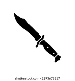 Vector illustration. Combat knife logo. 