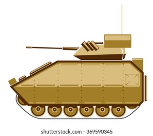 vector illustration of combat vehicle. simple image