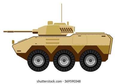vector illustration of combat vehicle. simple image 2