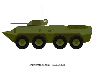 vector illustration of combat vehicle. simple image 3
