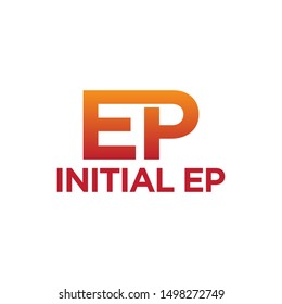vector illustration combination initial letter e and p icon logo modern design 