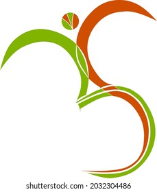 vector illustration of the combination of the number 3 and the letter S