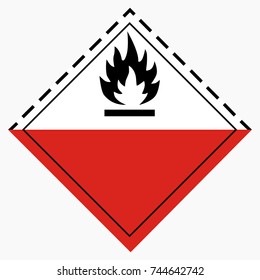 Vector illustration combustion sign isolated on white background.