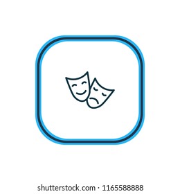 Vector illustration of comedy icon line. Beautiful cinema element also can be used as tragedy icon element.