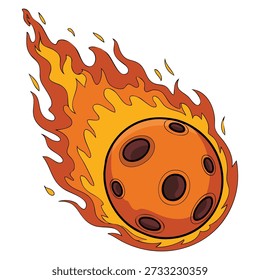 Vektorgrafik eines Kometen auf weißem Hintergrund, isoliertes Design, perfekt für Astronomie, Weltraum, Wissenschaft, Himmelskörper- und kosmische Kunstprojekte