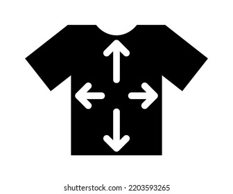 Vector illustration of comfortable fit icon on white background.