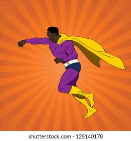 Vector illustration of comic book superhero