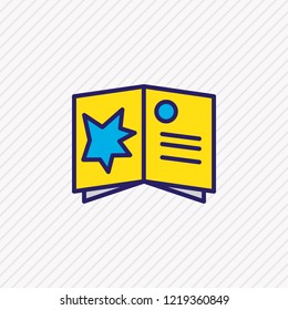 Vector illustration of comic books icon colored line. Beautiful lifestyle element also can be used as magazine icon element.
