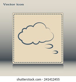 Vector illustration of comic cloud
