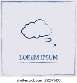 Vector illustration of comic cloud