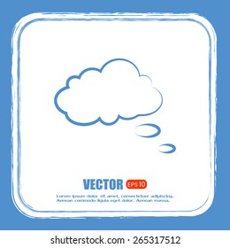 Vector illustration of comic cloud