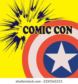 Vektorgrafik für das Comic Con Festival
