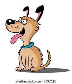 Vector illustration of comic dog