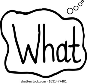 Vector illustration of comic doodle style phrases and words