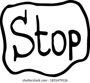 Vector illustration of comic doodle style phrases and words