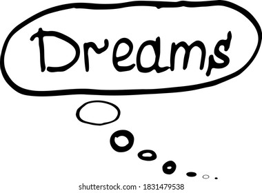 Vector illustration of comic doodle style phrases and words