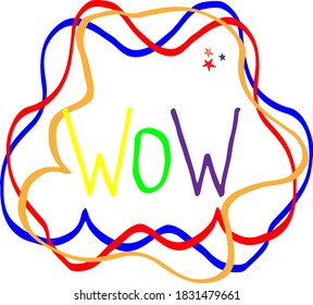 Vector illustration of comic doodle style phrases and words