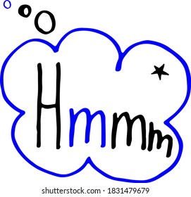 Vector illustration of comic doodle style phrases and words