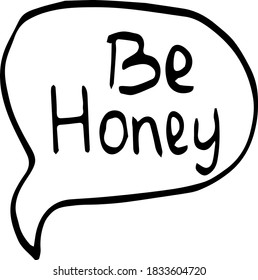 Vector illustration of comic doodle style phrases and words
