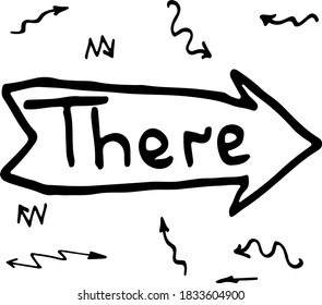 Vector illustration of comic doodle style phrases and words
