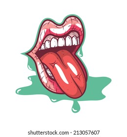 Vector illustration of Comic mouth