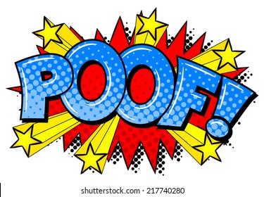 vector illustration of a comic sound effect poof