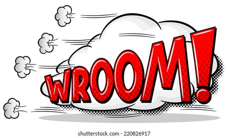 Vector Illustration Of A Comic Sound Effect Wroom