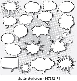 illustration vectorielle de bulles de bande dessinée