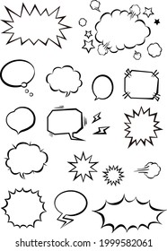 Vector illustration of comics balloon