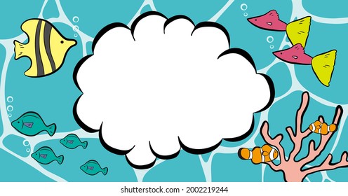 Vector illustration of comics balloon