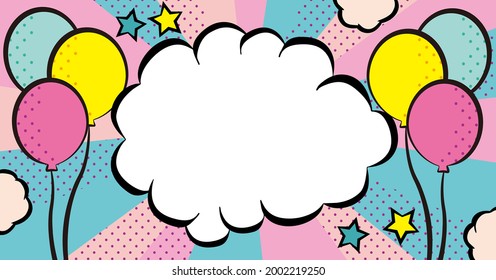 Vector illustration of comics balloon