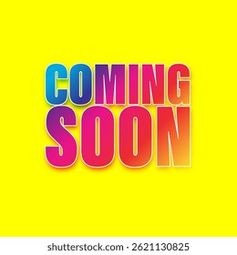 Vector illustration of Coming Soon banner on isolated background