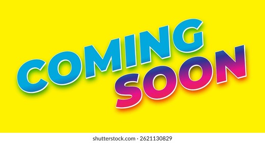 Vector illustration of Coming Soon banner on isolated background
