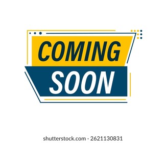 Vektorgrafik von Coming Soon-Banner auf isoliertem Hintergrund