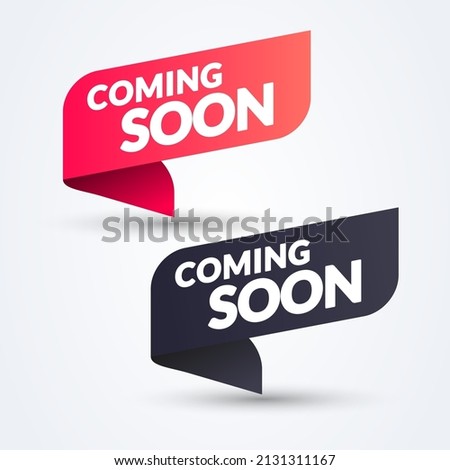 Vector Illustration Coming Soon Label Set