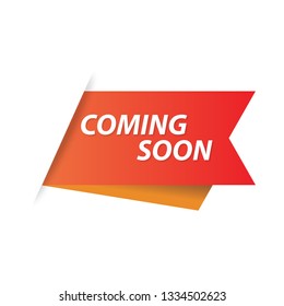 Vector illustration of coming soon tag for webpage and advertising
