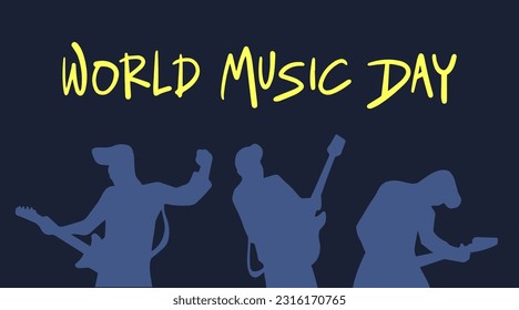 vector illustration to commemorate world music day held in June          