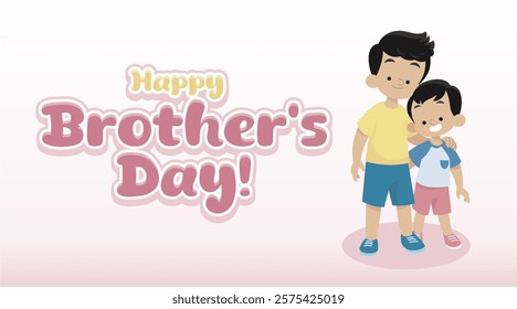 vector illustration commemorating world brothers day