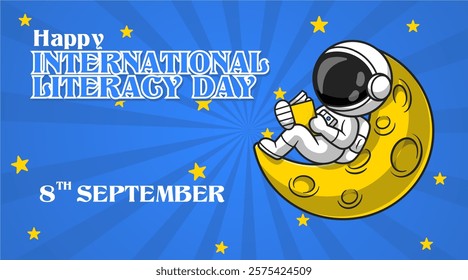 vector illustration commemorating world literacy day