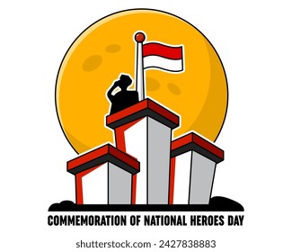 Vector illustration of the Commemoration of Pancasila Sanctity Day in Indonesia. Suitable for greeting cards, posters and banners