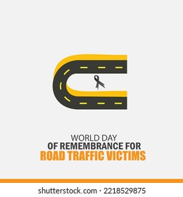 Vector illustration of the commemoration of the world's traffic victims day. Simple and elegant design
