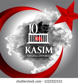  ilustración vectorial. fecha conmemorativa 10 de noviembre Día de la Muerte Mustafa Kemal Ataturk 