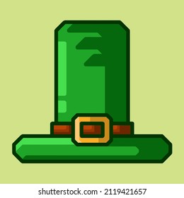 vector illustration of the commemorative hat of st. patrick's day
