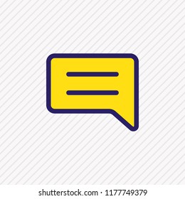 Vector illustration of comment icon colored line. Beautiful app element also can be used as chatting icon element.