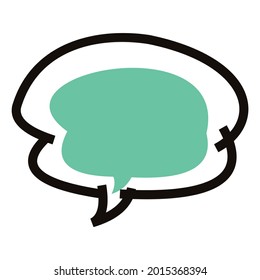 Ilustración vectorial del icono de comentario con técnica de dibujo descuidada.